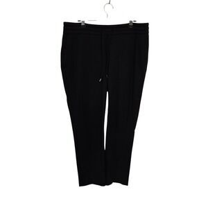 Dalia Womens Black Drawstring Elastic Waist Ankle Pants M D4740-E1863